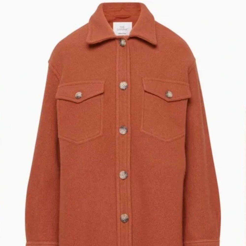 Aritzia Wilfred The Ganna™ Shirt Jacket in Size Medium, Color Rust